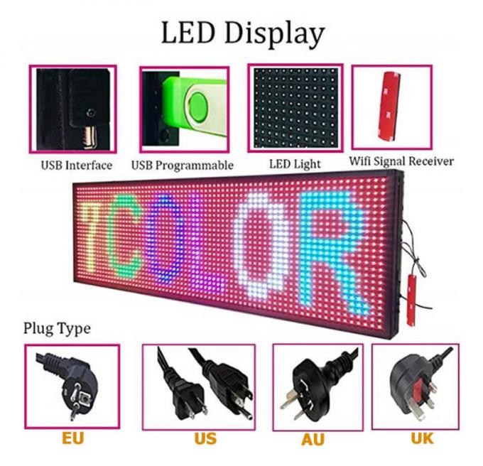 Led Wifi Sign Usb Programmable WiFi P10 RGB Outdoor Digital LED Signs With Aluminum Case