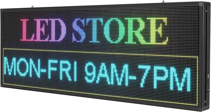 Graphics Text Showing Outdoor LED Window Signs Digital P5 RGB