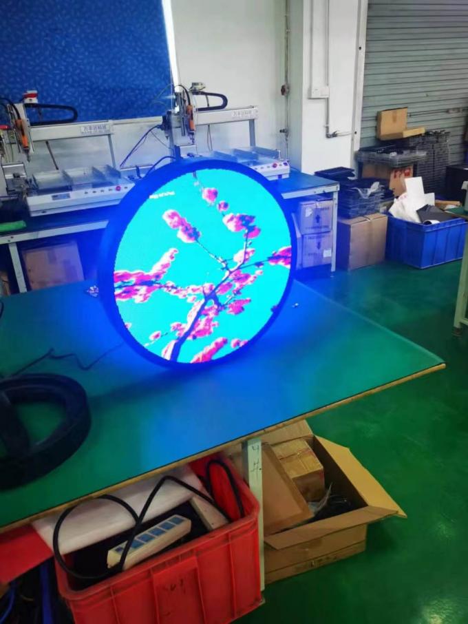 Led Circular Sign Outdoor Display Circular LED Sign P4RGB Two Sides Store Logo
