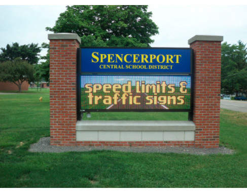 Double Sided LED Monument Signs P6 RGB Outdoor Advertising Billboard Panel