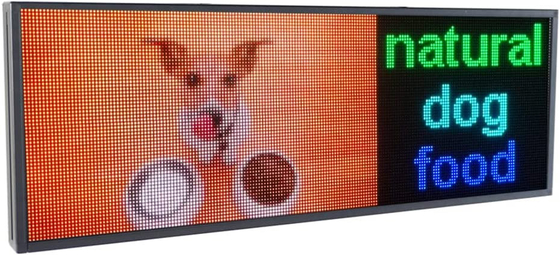 Graphics Text Showing Outdoor LED Window Signs Digital P5 RGB