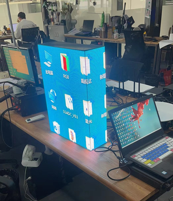 Showcase Advertising P2RGB Coner Display Indoor LED Video Wall With Video Processor