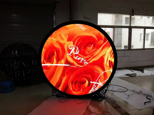 Double Sided 400W Outdoor Video Advertising Screen Circular Shape