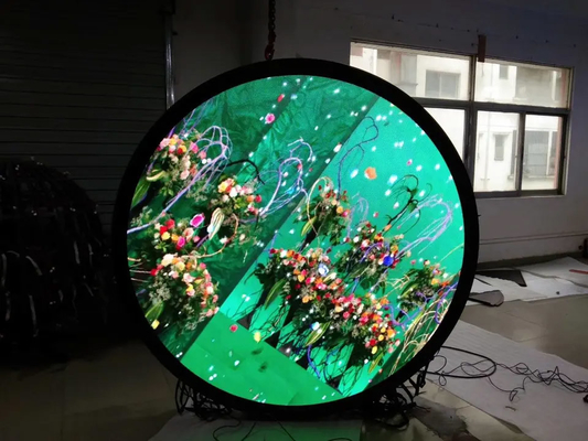 Double Sided 400W Outdoor Video Advertising Screen Circular Shape