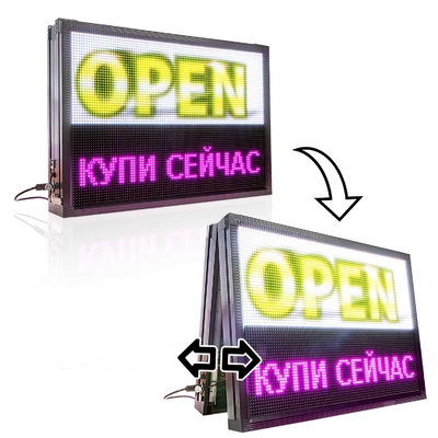 Double Sides LED Window Display Signs P3 RGB High Resolution Video Wall