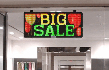 DIP546 Window Outdoor Digital LED Signs 15*52 Inch  Waterproof  Full Color