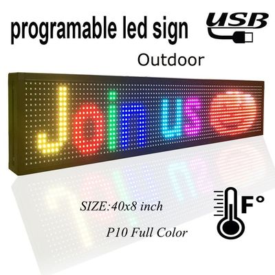 SMD3535 Full Color Led Text Display Board 16*160cm Car Window Message Display