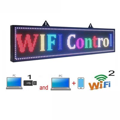 SMD3535 Full Color Led Text Display Board 16*160cm Car Window Message Display