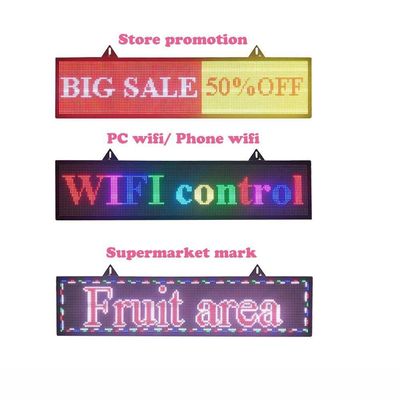 P10 High Resolution LED Window Display Signs 16*192cm For Store Shopping Mall Promotion