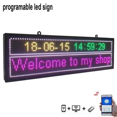 P10 USB Programmable LED Window Display Signs 220V Indoor Led Signs For Business