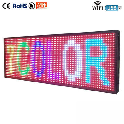 Programmable Car Rear LED Window Display Signs P10 Full Color With WIFI Control