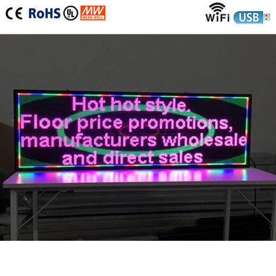 Programmable Car Rear LED Window Display Signs P10 Full Color With WIFI Control