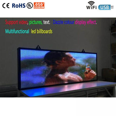 SMD Outdoor Full Color Programmable Led Signs display P5 USB Support