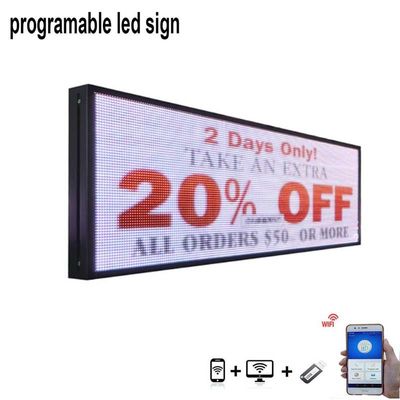 SMD Outdoor Full Color Programmable Led Signs display P5 USB Support