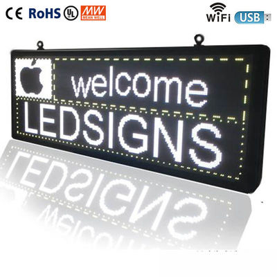 Full Color Indoor Scrolling LED Text Sign Display 96*384cm With Adjustable Brightness
