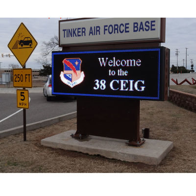 Adjustable Brightness Monument LED Signs , SMD3535 Outdoor P10 LED Screen