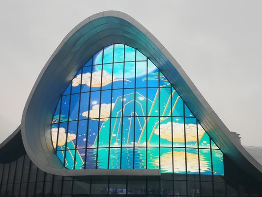 P12 LED Transparent Screen , 5000cd See Through LED Screen
