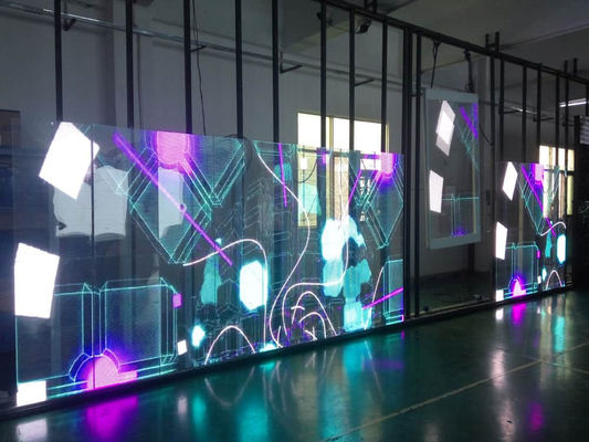 P12 LED Transparent Screen , 5000cd See Through LED Screen
