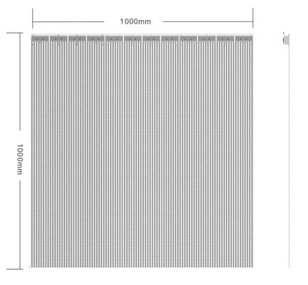 P15 Glass Transparent LED Curtain 72mm Thickness For 4S Shop