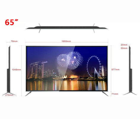 400 Nits Liquid Crystal Display TV 65 Inch Lcd Smart Tv Android 8.0