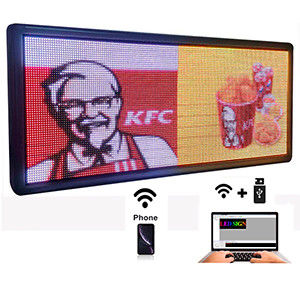 IP20 Waterproof Programmable Scrolling LED Signs , 5mm LED Scrolling Message Sign