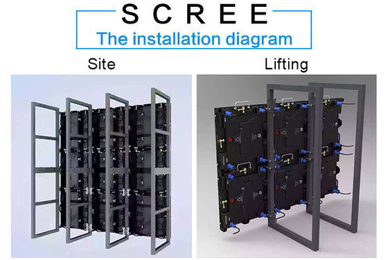 SMD1921 Outdoor Led Screen For Rent 1920Hz Front And Back Maintenance