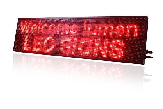 Red Single Color P10 LED Window Display Signs Outdoor Waterproof