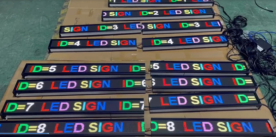 Custom P3mm RGB LED Moving Sign Board With 16port Exchanger