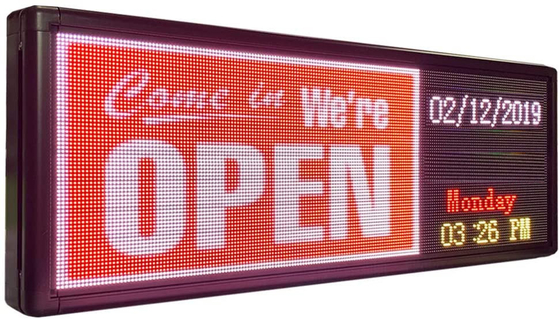 RoHS Programmable P10 RGB LED Window Signs For Shop