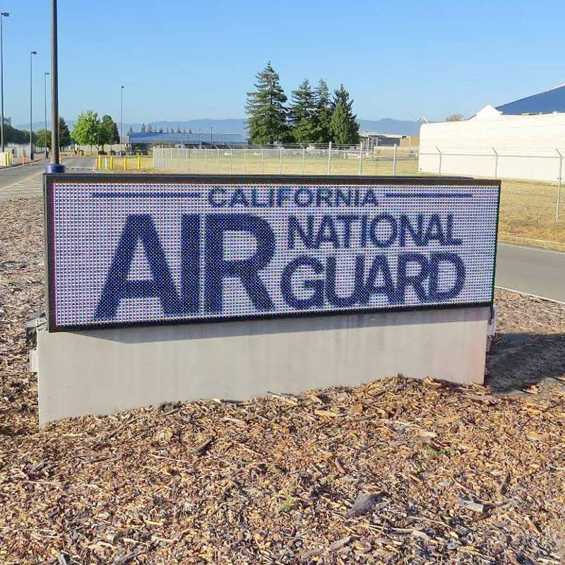P10 Full Color Monument LED Signs With Steel Cabinets CE Certificate