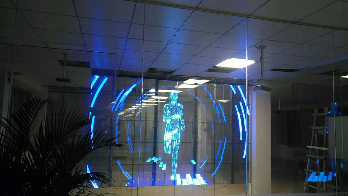 8000 dots SMD2121 Transparent Led Window Display for Building Decoration