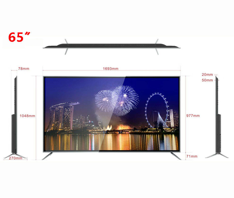 400 Nits Liquid Crystal Display TV 65 Inch Lcd Smart Tv Android 8.0