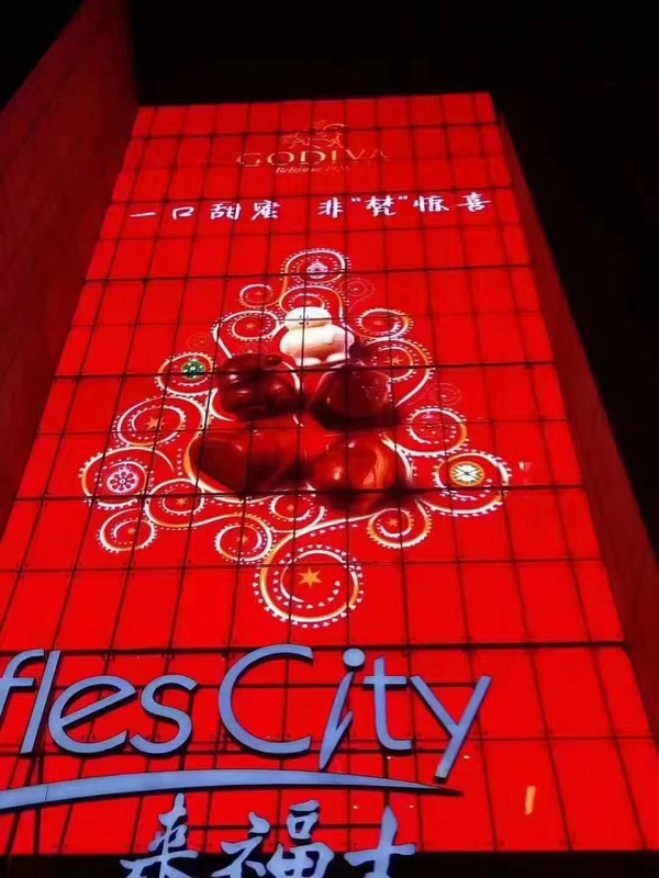 Front Lighting Led See Through Screen P3.91 Transparent Display For Video Show