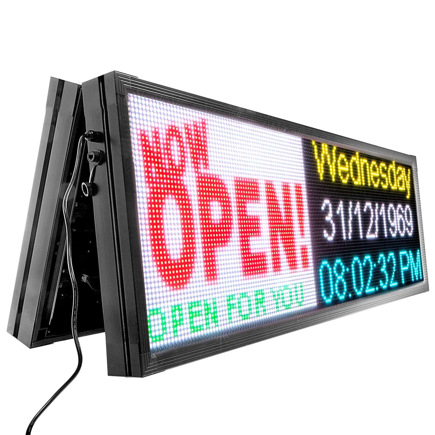 Old Led Display Sign IP65 Waterproof Pole LED Display Window Showing Advertising Signs