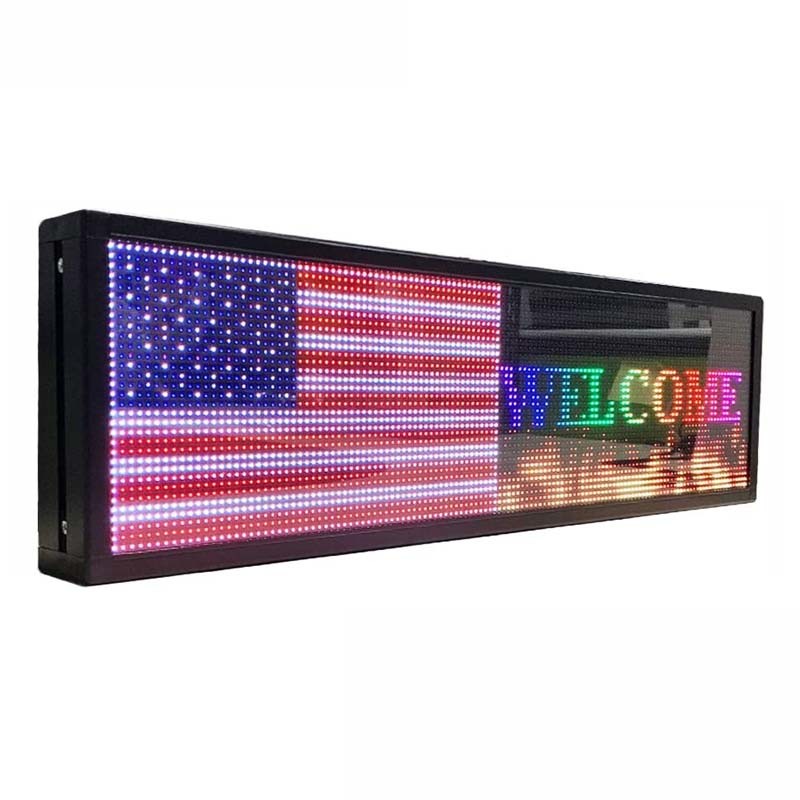 Scrolling Led Window Sign P5 Programmable Scrolling LED Window Display Signs 40*8 Inch