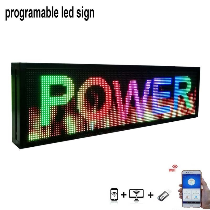 Outdoor 220V LED Scrolling Display Board P5 Led Sign For Car Back Window